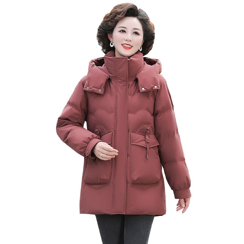 雅鹿中老年女装妈妈冬装羽绒服女