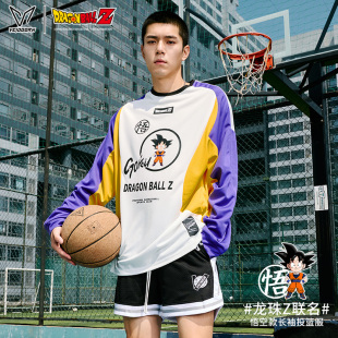 维动龙珠Z联名款长袖投篮服T恤男美式篮球训练服运动跑步透气上衣