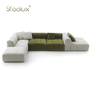 system意式 Sfoolux条带系统Strips 高端艺术设计模块多人布艺沙发