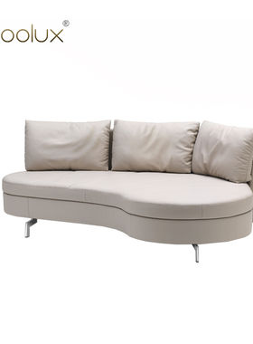 Sfoolux意式轻奢弧形客厅休闲皮艺沙发 DS-167三人位/多人位沙发