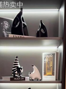 现代简约酒柜摆件组合客厅电视柜玄关展示柜搭配套装样板房间装饰