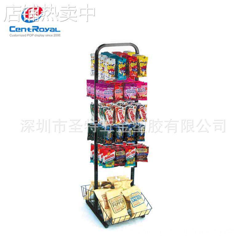 厂家直销五金铁架 悬挂零食挂架 金属食品展示架 超市糖果陈列架