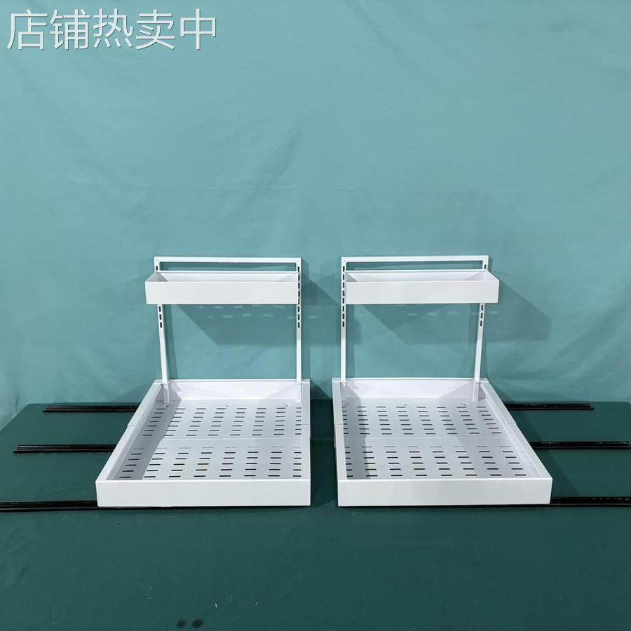 新款厨房水槽下置物架可调节跨境抽拉式分层抽屉篮整理储物收纳架