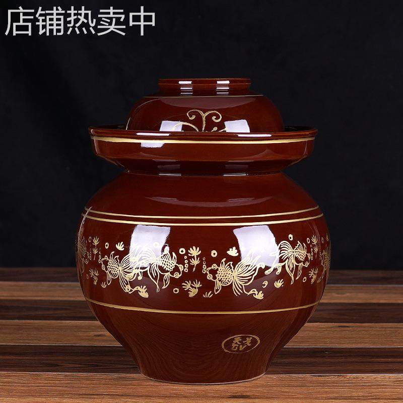 大泡菜坛子特大号四川土陶罐陶瓷家用酸菜缸子腌制淹咸菜老式,家居饰品,储物罐,淘宝优惠券,粉丝福利购,淘宝优惠卷