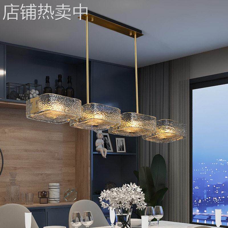 水波纹全铜后现餐厅吊灯 轻奢样版房别墅餐桌创意设计师纯铜灯
