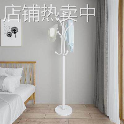 落地搭衣架厚理石圆盘衣帽架简约铁艺衣服架室内门厅卧室挂衣架子