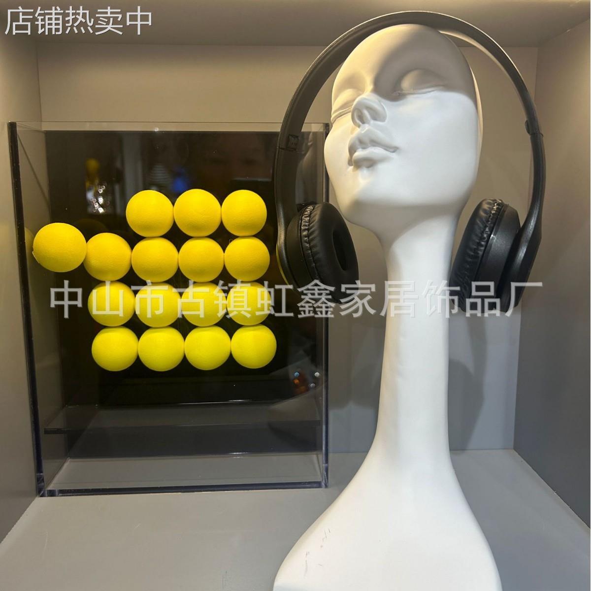 简约现代长脖子人物耳机摆件轻奢高档摆件客厅玄关室内书房装饰品