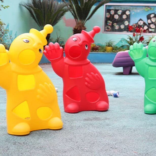 塑料小丑投靶器扔沙包玩具幼儿投掷玩具立式投靶器滚塑幼儿投靶器