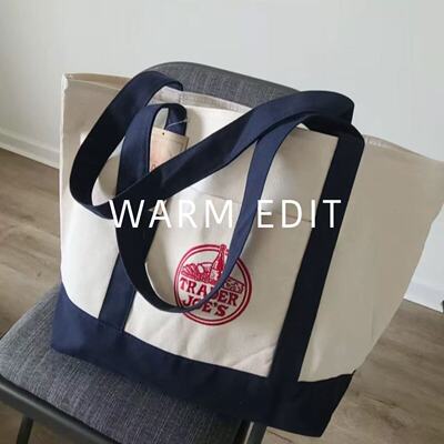 「Trader Joe's」缺德舅北美白女正品大容量帆布包