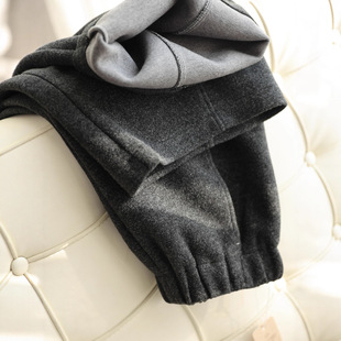 奶奶裤 弯刀裤 搭所有」秋冬云感羊毛呢9分气球裤 「一裤