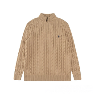 【人生毛衣】25年老钱风RL小马刺绣12色绞花经典针织开衫女毛衣