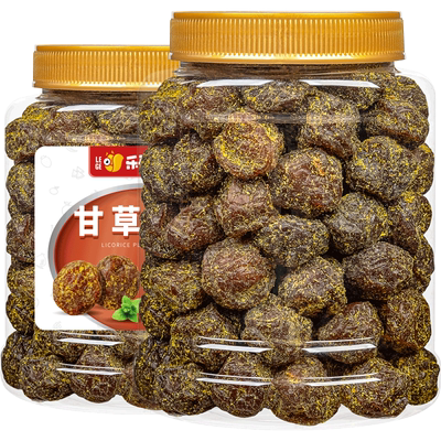 乐哥甘草梅500g罐装九制蜜饯果脯酸甜味多味话李零食小吃