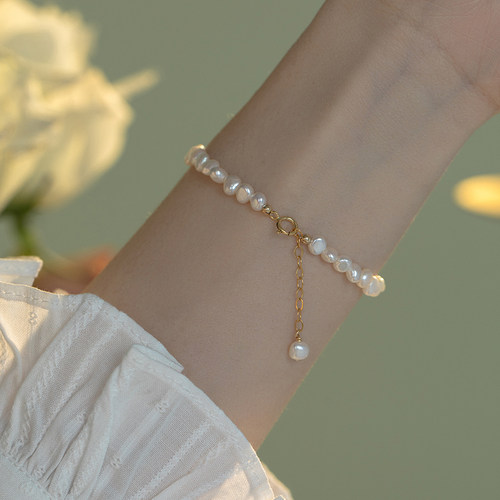 巴洛克天然珍珠手链叠戴