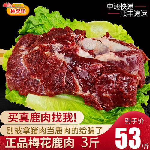 正宗梅花鹿肉新鲜鹿肉3斤
