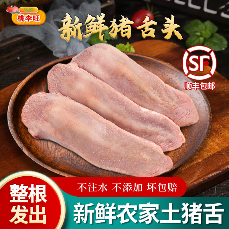猪舌头 新鲜现杀猪口条 散养生猪肉酱卤菜商用生鲜肉类舌头