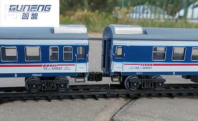 仿真火车中Z型玩具国系1601A-6C列绿皮火车客车厢Y25G敞车棚车厢