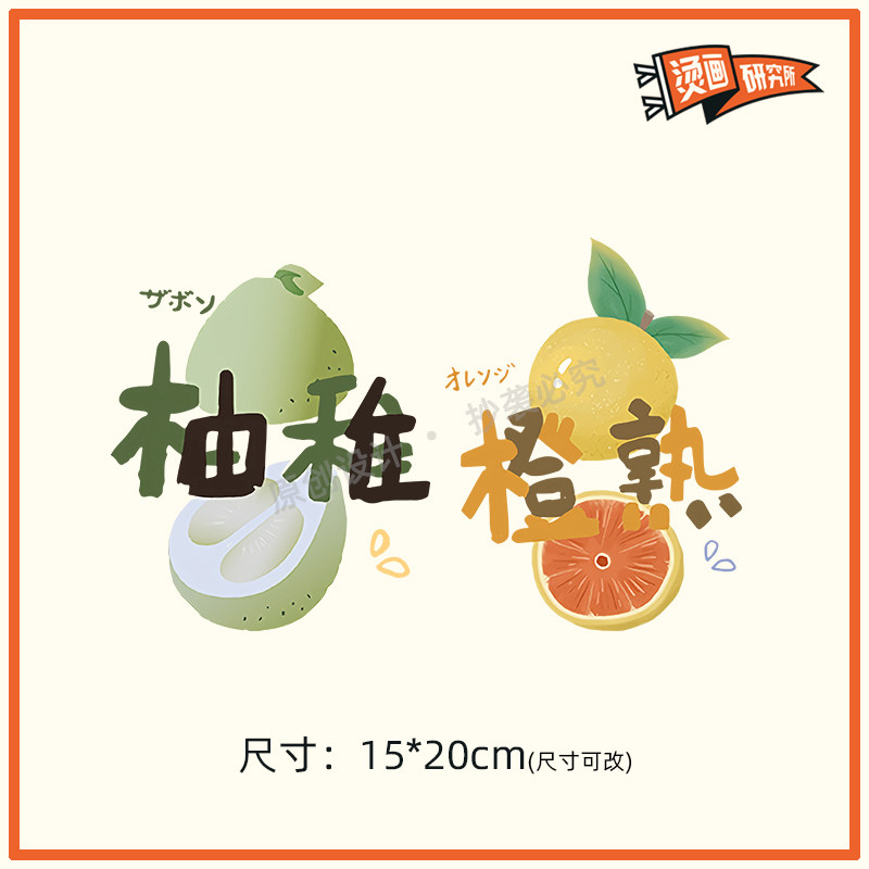 柚稚橙熟烫画贴热转印布贴印花卫衣可爱自定义儿童印图亲子国潮