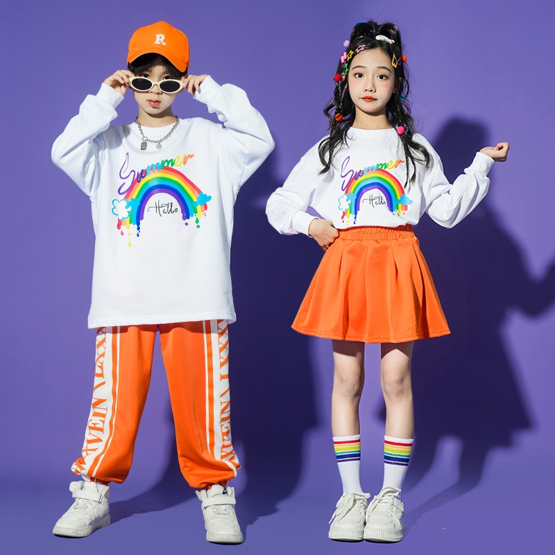 男童女童嘻哈啦啦队舞儿童演出服