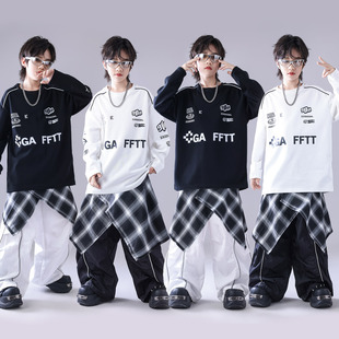 男童街舞服装少儿hiphop衣服潮秋季长袖裤子帅气嘻哈儿童街舞套装