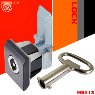 MS813转舌锁一字锁 威图柜AE柜门锁MS817机柜锁 四方型电箱配电柜