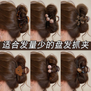 适合发量少 夹子中号盘发抓夹女后脑勺鲨鱼夹高级感半扎发夹头饰