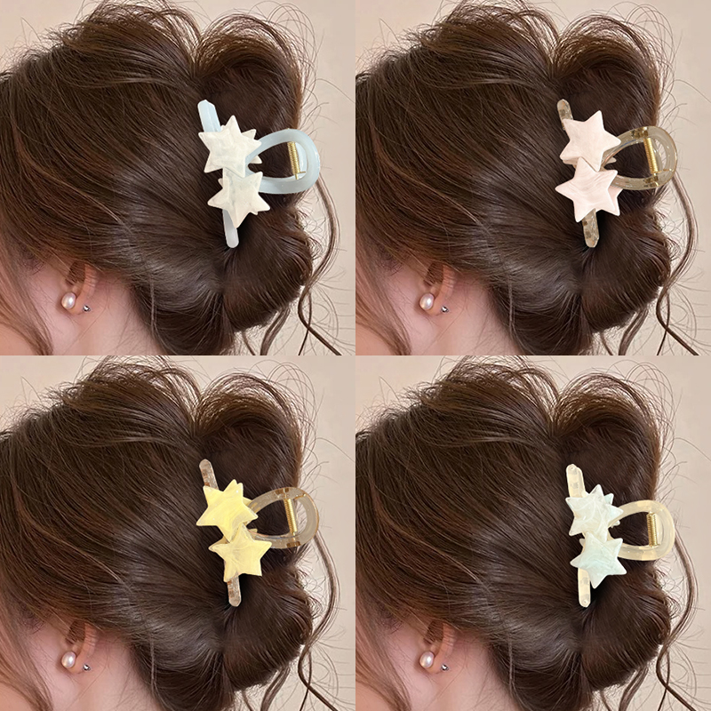 适合发量少的盘发抓夹女后脑勺