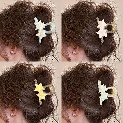 适合发量少的盘发抓夹女后脑勺