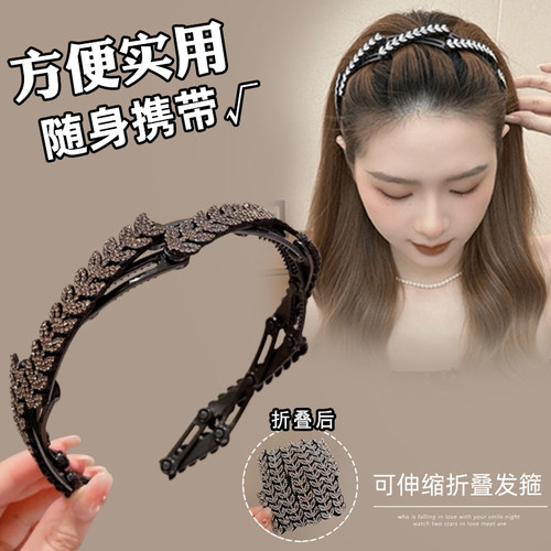 水钻麦穗发箍女2025新款高级感