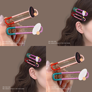 彩色bb夹笑脸无痕鸭嘴夹发夹头饰刘海侧边夹前额一字夹碎发发卡女