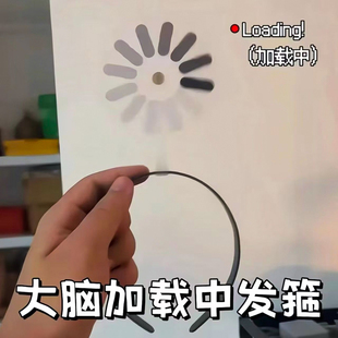 搞怪抽象大脑加载中宕机发箍可旋转风车搞笑整蛊道具头箍头饰发卡