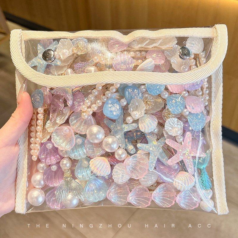 2025新款海星贝壳彩色儿童发夹