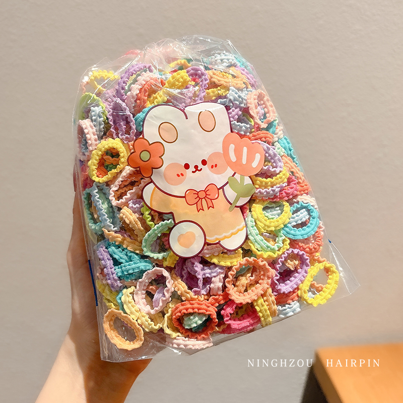 儿童彩色橡皮筋不伤发裙边发圈