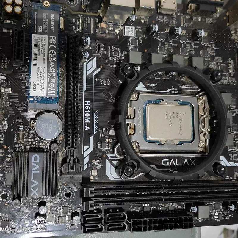 议价H610M-A主板，带6900U和500G固态，标价单主板，图片