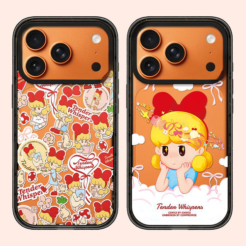 【韩国代购】新款星宇橙捧花少女适用苹果18promax手机壳iphone17/16plus透明保护15/14pro磁吸Magsafe/ins