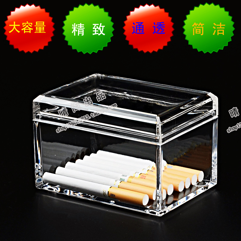 亚克力桌面带盖棉签化妆品烟盒