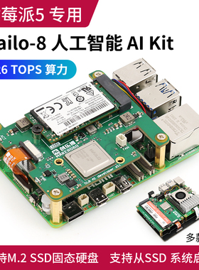 树莓派5 官方PCIe  M.2 HAT+ Raspberry Pi AI Kit 套件