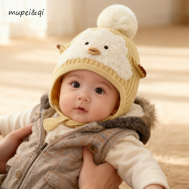 婴儿帽子冬季超萌企鹅新款针织护耳帽男女宝宝加厚防风毛线帽秋冬,童装/婴儿装/亲子装,帽子,淘宝优惠券,粉丝福利购,淘宝优惠卷