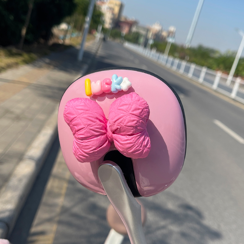 蝴蝶结电动车装饰小配件可爱车载摆件后视镜贴片电瓶摩托车通用女