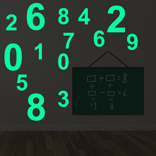 数字夜光墙贴幼儿园墙面装饰客厅卧室墙壁自粘贴创意DIY发光贴纸