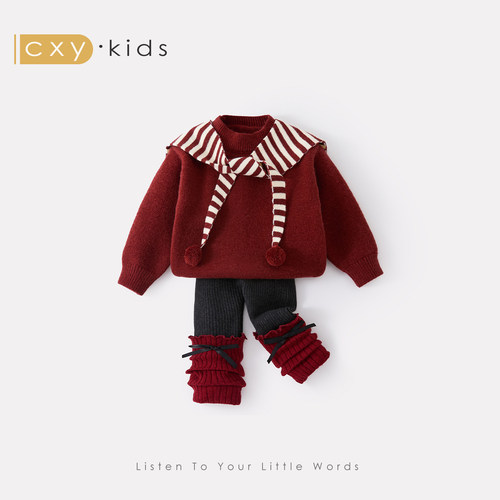 女童周岁女宝礼服洋气小公主party冬装韩系儿童超巨好看新年服装