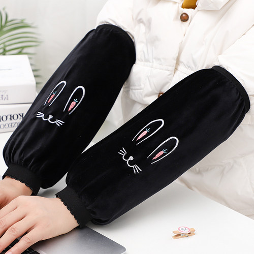 秋冬季成人长款袖套羽绒服防脏护袖学生耐磨套袖办公袖筒上班手袖