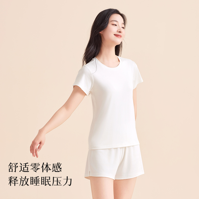 睡衣上衣单件女士夏季圆领套头
