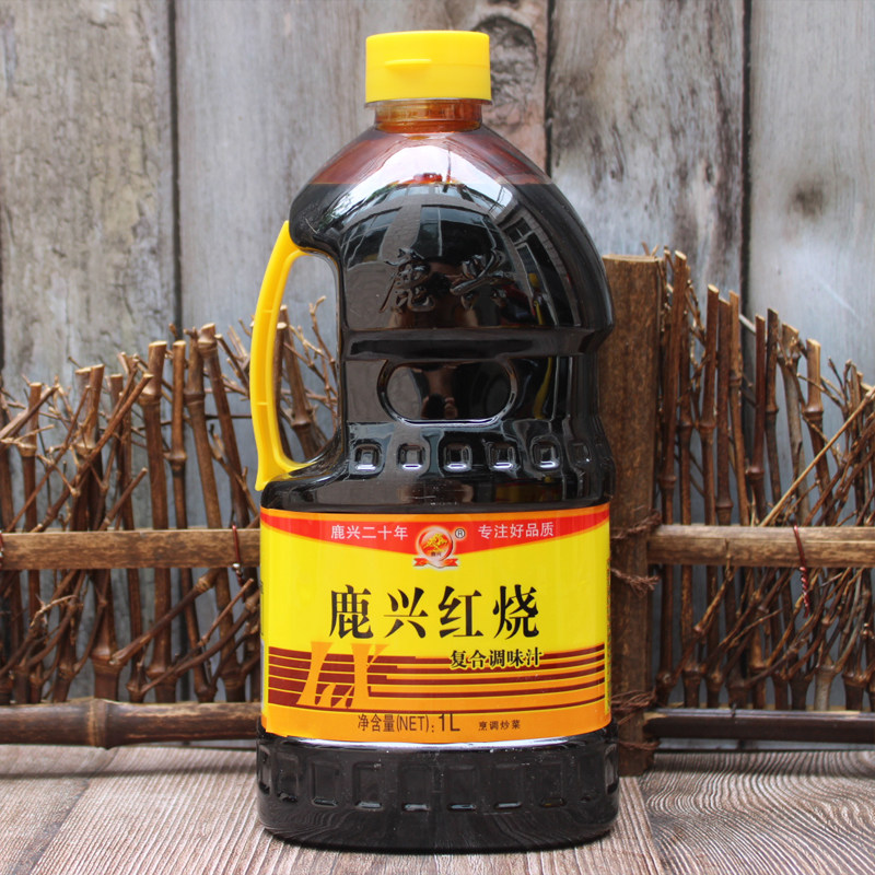 包邮 鹿兴 红烧酱油1l酱香复合调味汁特红型烹调炒菜老抽家用领香