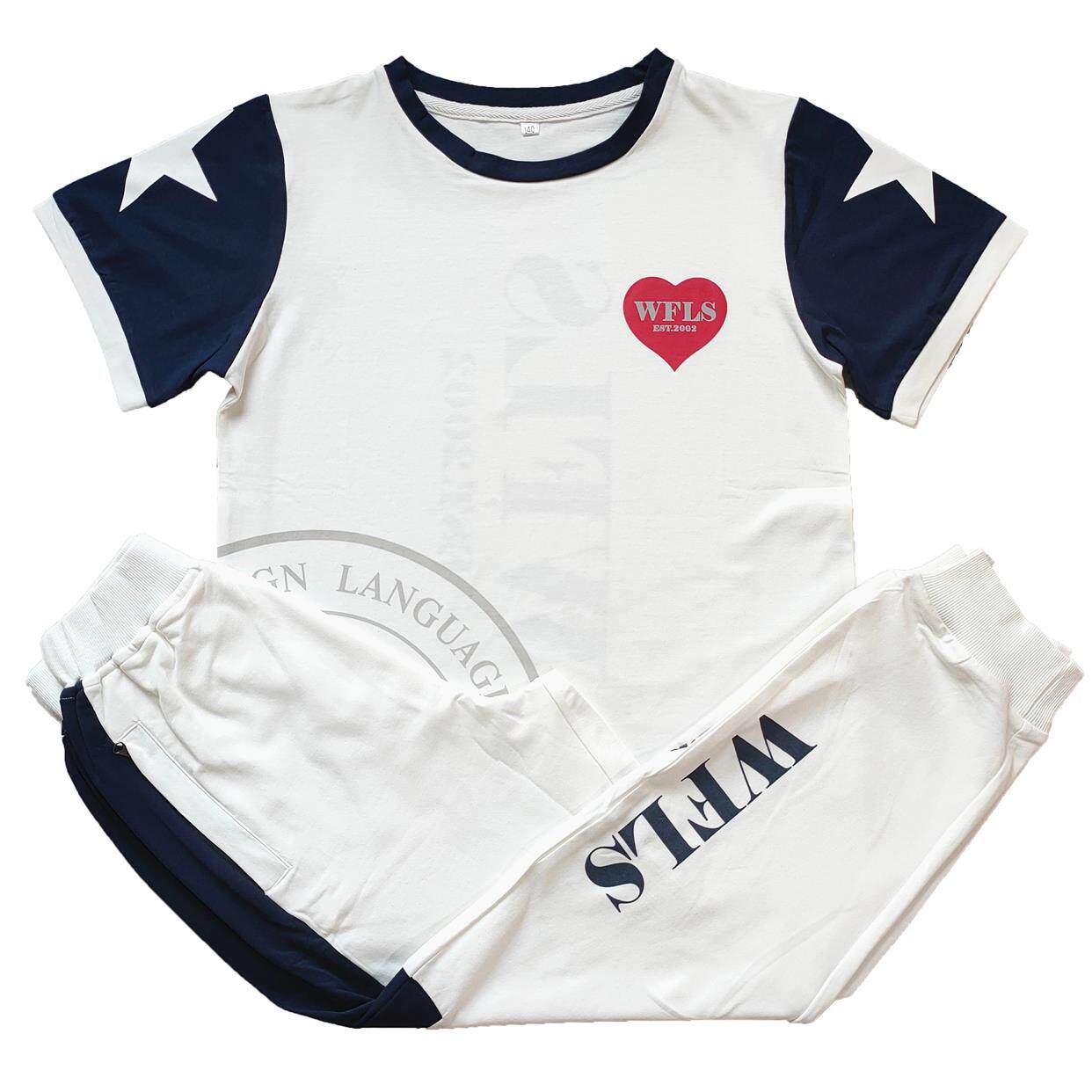 新上校服东莞市宏远外国语学校小学中学全棉校服宏外夏装校