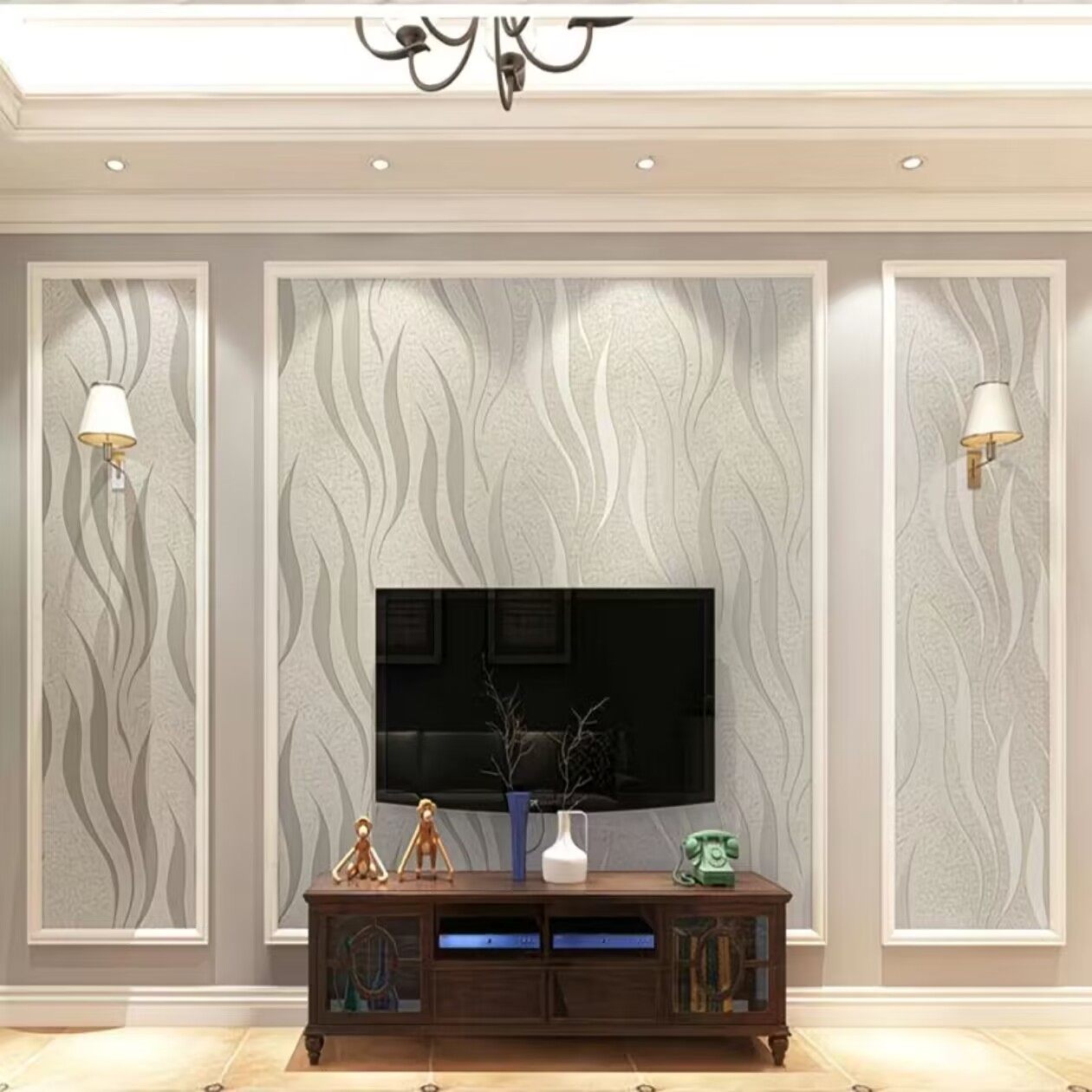 2026新款简约墙纸3d立体条纹沙发无缝墙布高端电,家装主材,定制壁画,淘宝优惠券,粉丝福利购,淘宝优惠卷