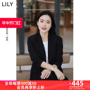 女装 设计感都市一粒扣修身 气质通勤款 LILY2024夏新款 休闲西装 外套