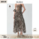 海岛热恋 RUISHI芮时 纸片人飘逸感显瘦印花半裙女春 赠发圈