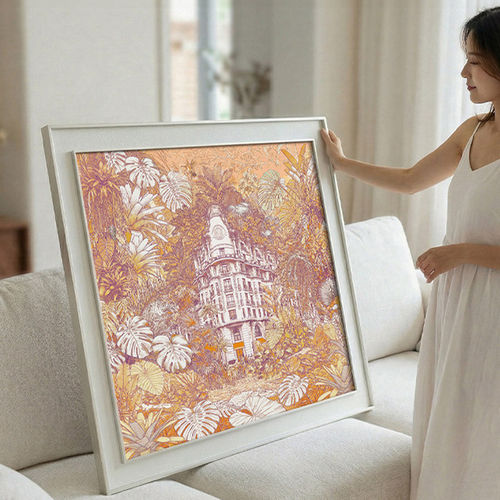 现代简约沙发背景墙挂画高级感玄关壁画双层立体艺术感客厅装饰画