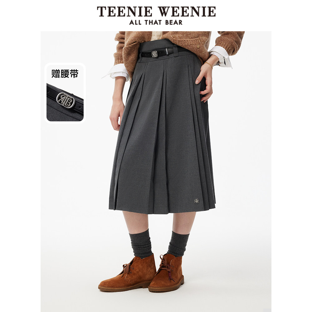 TeenieWeenie小熊奥莱女装半身裙冬季时髦A字版型甜美裙
