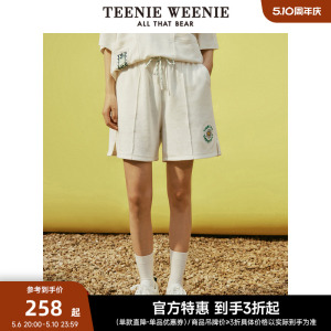 TeenieWeenie小熊奥莱卡通卫裤女夏季女短裤休闲裤抽绳收腰潮